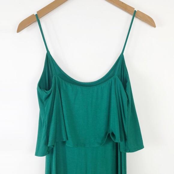 Lulus Flounce Green Knit Slit Maxi Dress NWOT - Picture 6 of 13
